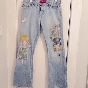 Vintage Y2K 2005 Hollister Jeans with patches
